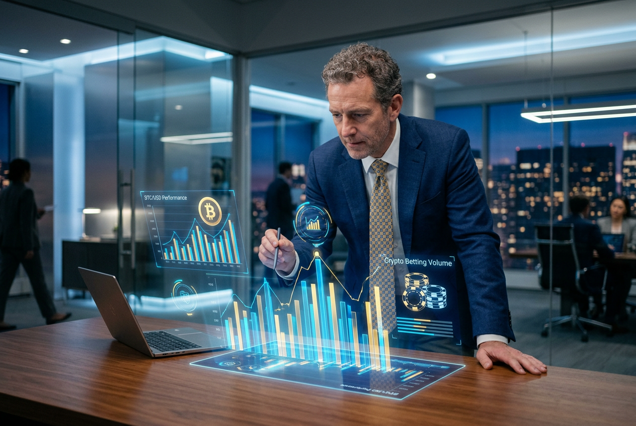 Analiza rynku krypto kasyn 2026 - wizualizacja finansowa